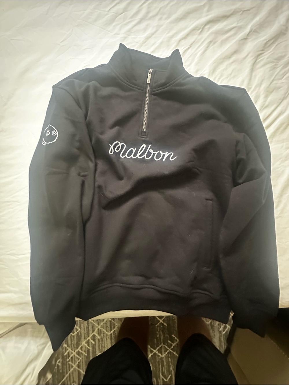 Men's Black Malbon Collegiate Sweater NWOT - Picture 2 of 6